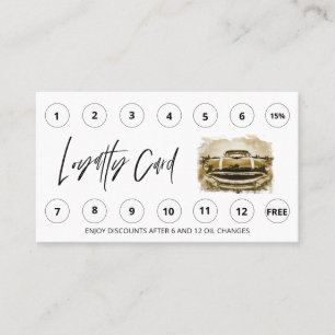 *~* Thank You Rewards QR Lube Car Wash LOGO Auto Loyalty Card