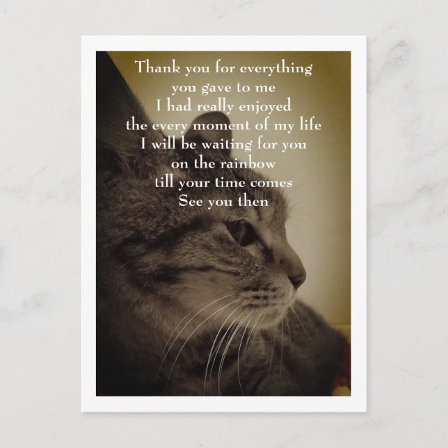 Thank you &RIP Postcard (Front)