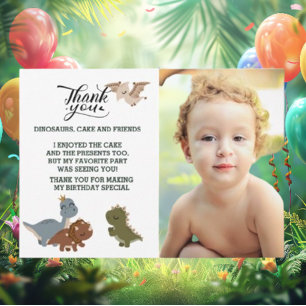 THANK YOU -Roaring Good Time Dinosaur  Invitation
