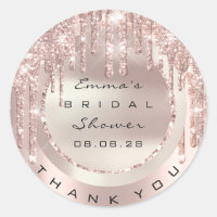 Thank You Rose Blush Drip Bridal Shower 16th Spark
