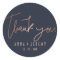 Thank you Rose Gold and Navy Blue Wedding Sticker