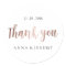 Thank you Rose Gold Wedding Sticker