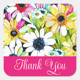 Thank you rose stickers