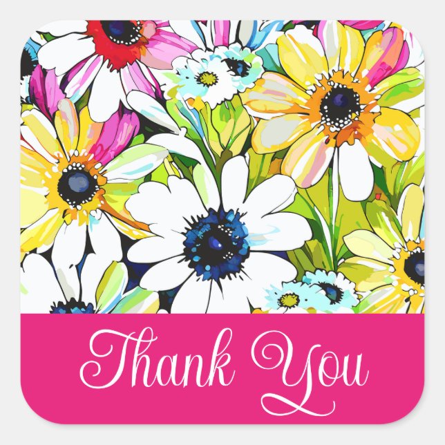 Thank you rose stickers (Front)