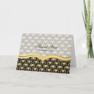 Thank You Roses on Antique gold Card