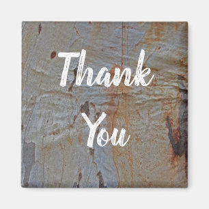 Thank You Rustic Appreciation Tree Trunk Photo Magnet