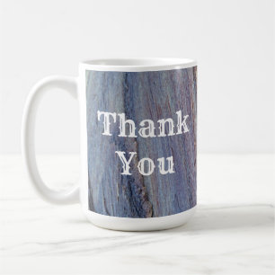 Thank You Rustic Woodgrain Stripes Appreciation Coffee Mug