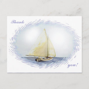 Thank you! "Sailing" By Brigid O'Neill Hovey Postcard
