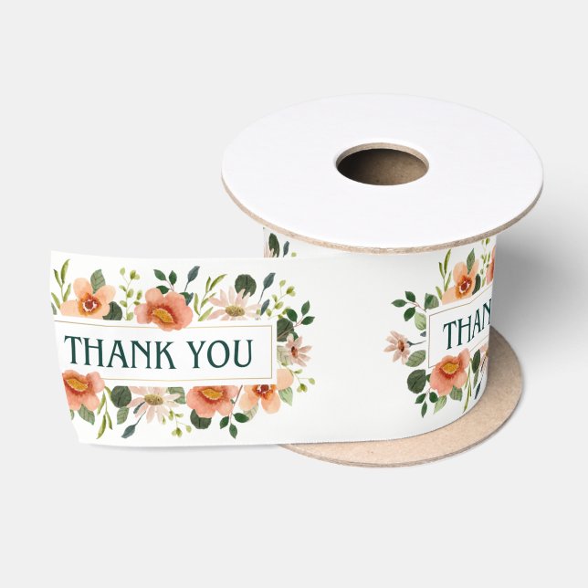 Thank you satin ribbon (Spool)