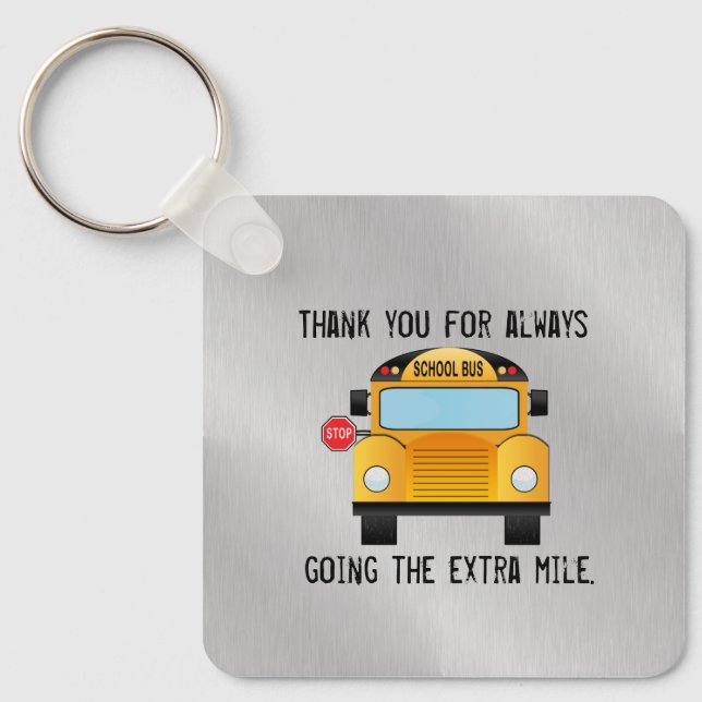 Thank You, School Bus Driver Key Ring (Front)