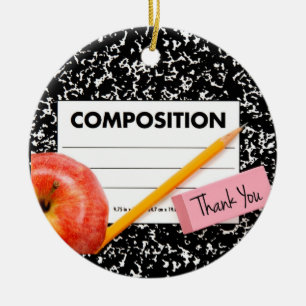 Thank You School Theme Ceramic Tree Decoration