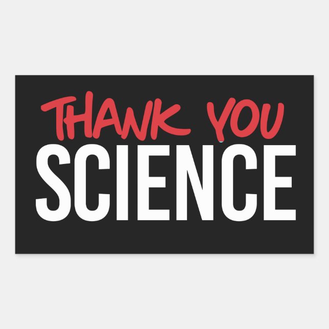 Thank you science rectangular sticker (Front)