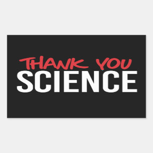 Thank you science rectangular sticker
