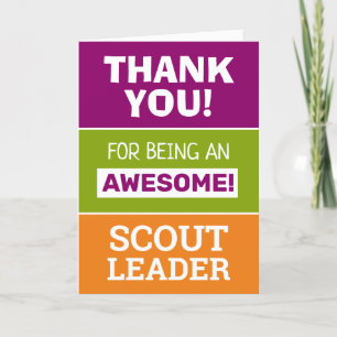 Thank You Scout Leader Greeting Card