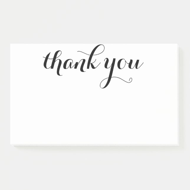 Thank You Script 10 x 6 Post-it Notes (Front)