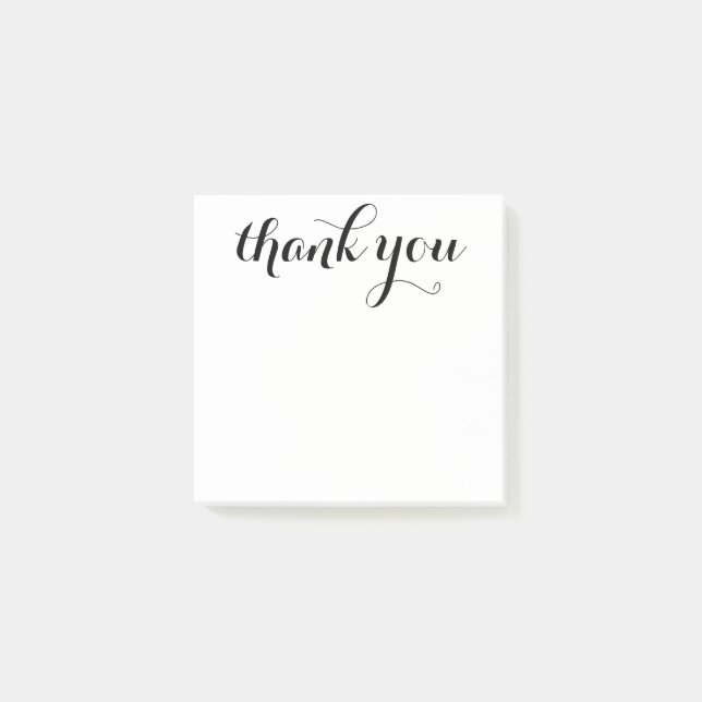 Thank You Script 3 x 3 Post-it Notes (Front)