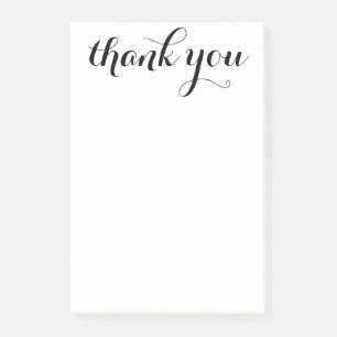Thank You Script 4 x 6 Post-it Notes