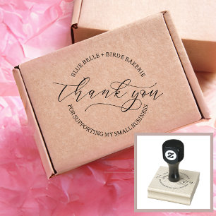 Thank You Script Baked Goods Bakery Business Rubber Stamp