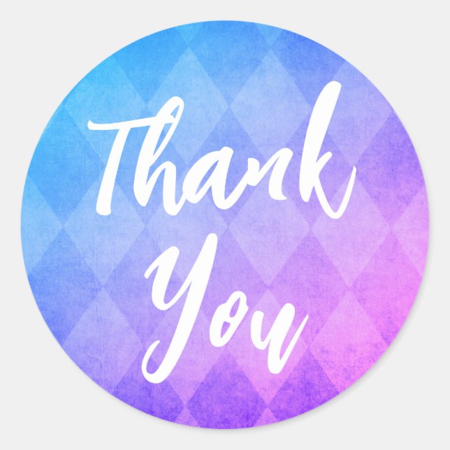 Thank You Script Colourful Stickers (Front)