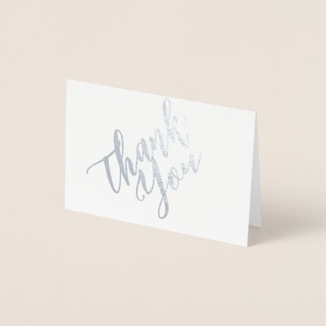 Thank You Script Mini (3.5"x5") Foil Card (Front)