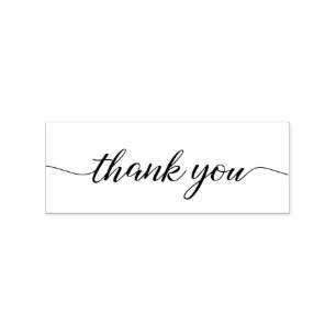 Thank you script, modern and elegant rubber stamp