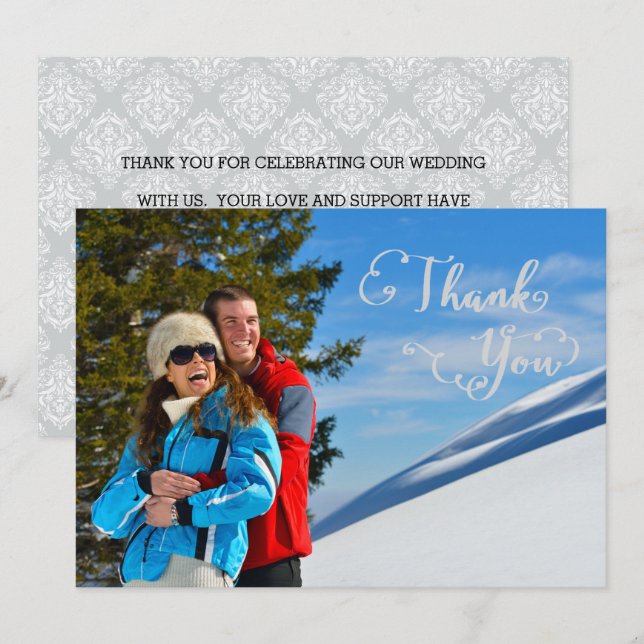 Thank You  Script Photo  - Thank You Invitation (Front/Back)