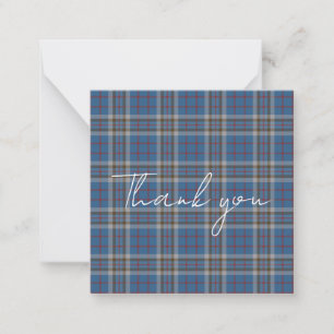 Thank You Script Plaid Tartan Thompson Rustic Card