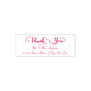 Thank You Script - Self Inking Address Stamp