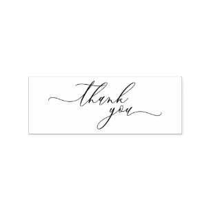 Thank you script simple signature packaging rubber stamp