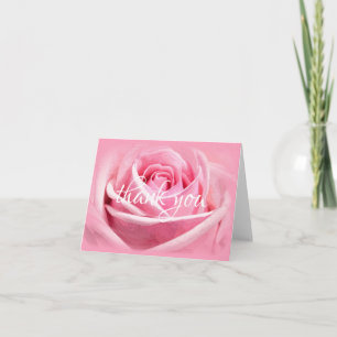 Thank You Script Template Watercolor Rose Flower