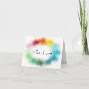 Thank You Script Text Abstract Colourful Template