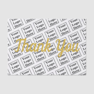 Thank You Script with Your Logo Here Template Tissue Paper