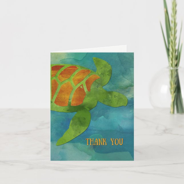 Thank You Sea Turtle Card (Front)