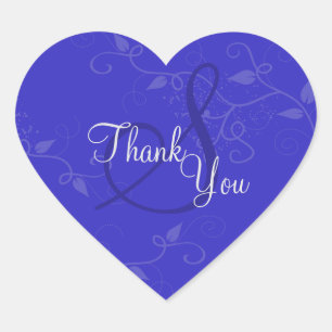Thank You Seal - Royal Blue Monogram Wedding