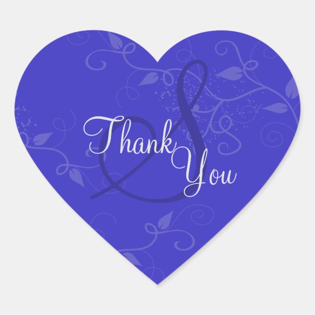 Thank You Seal - Royal Blue Monogram Wedding (Front)