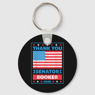 Thank You Senator Cory Booker 25 Hours And 5 Minut Key Ring