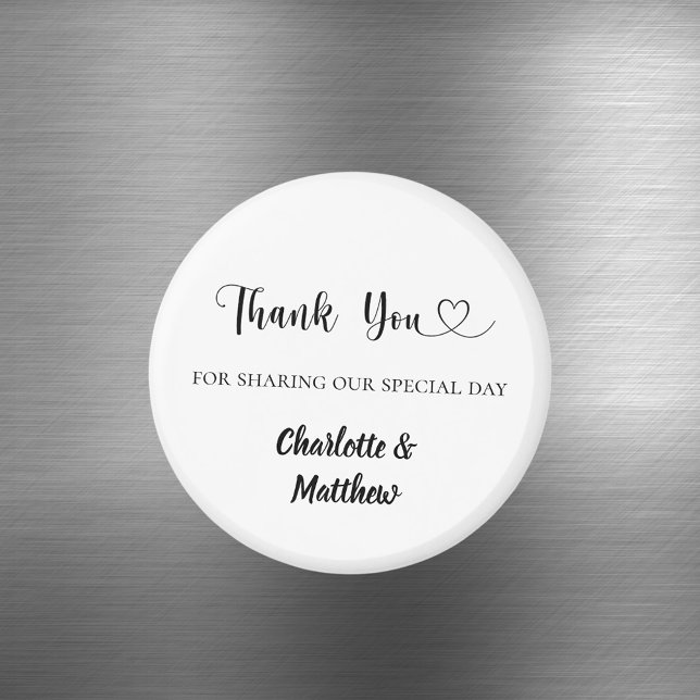 Thank you sharing our day bride groom wedding magnet (Creator Uploaded)