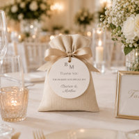 Thank you sharing our day ivory monogram wedding