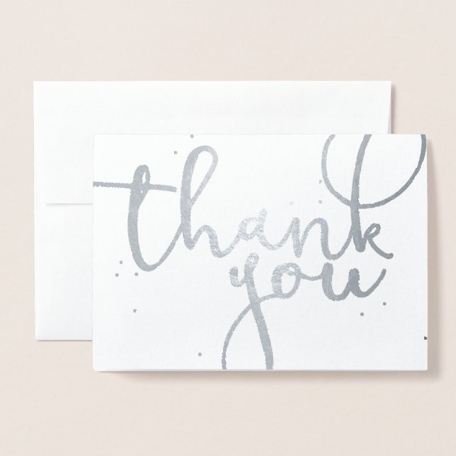 Thank You Silver Foil Card (Front With Envelope)