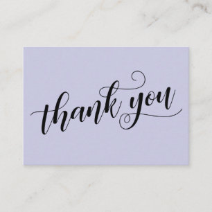 Thank You Simple Elegant Lavender Wedding Favor Enclosure Card