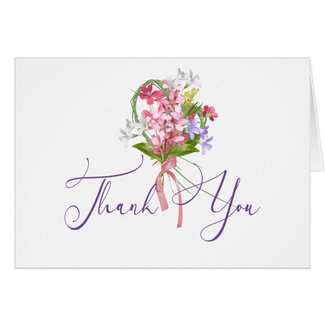 Thank You |   Simple Floral Bouquet (Front Horizontal)