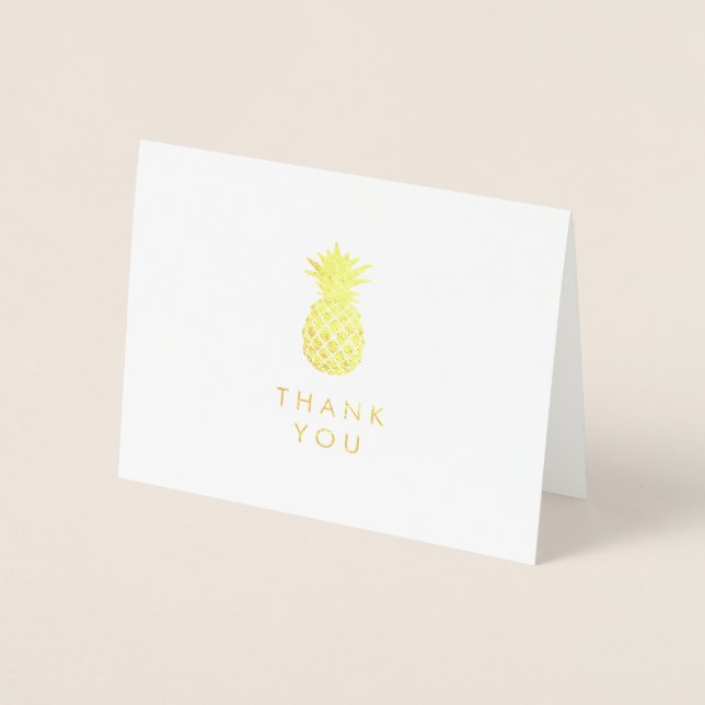 Thank You | Simply Gold Pineapple Foil Card (Front)