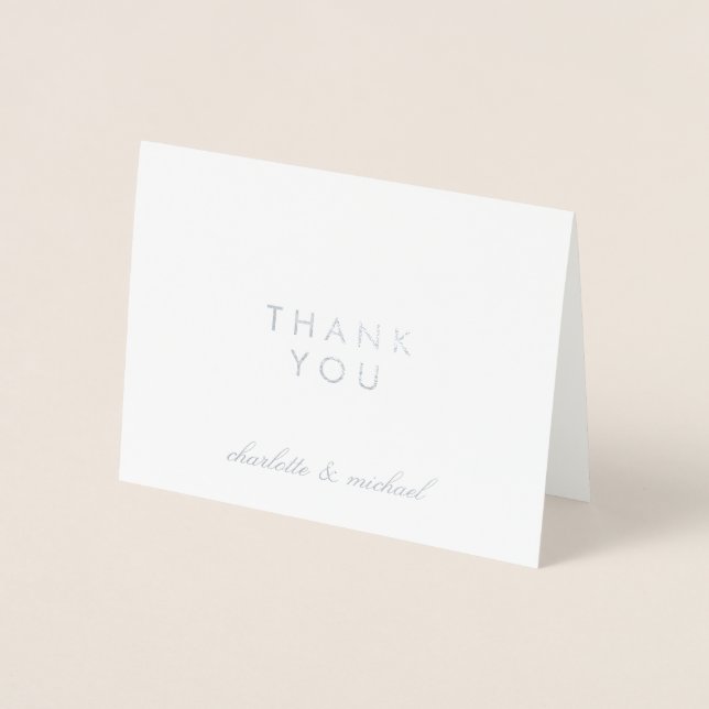 Thank You | Simply Silver Foil Card (Front)