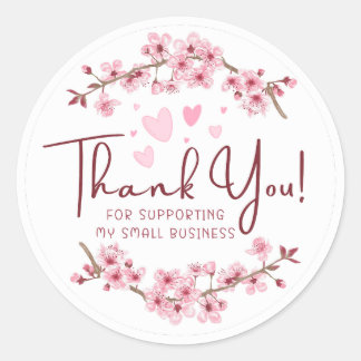 Thank You Small Business Classic Round Sticker