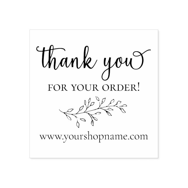 Thank you small business order rustic stamp (Imprint)