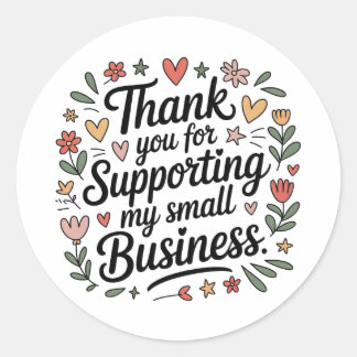 Thank You Small Business Sticker – Cute Minimal St