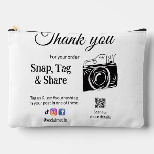 Thank you snap tag share media camera add socials accessory pouch