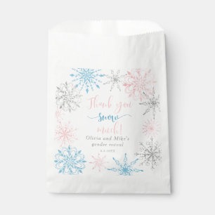 Thank you snow much gender reveal favour bag