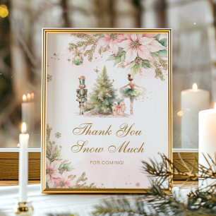 Thank you snow much Winter Onederland birthday Poster