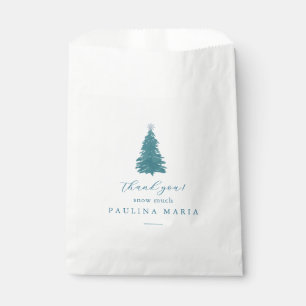 Thank You Snow Much Winter Quinceanera Pine Tree Favour Bag